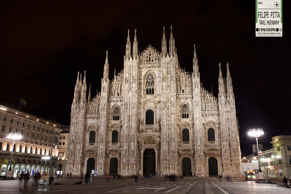 Milan Cathedral Duomo di Milano Italy Facade Night
