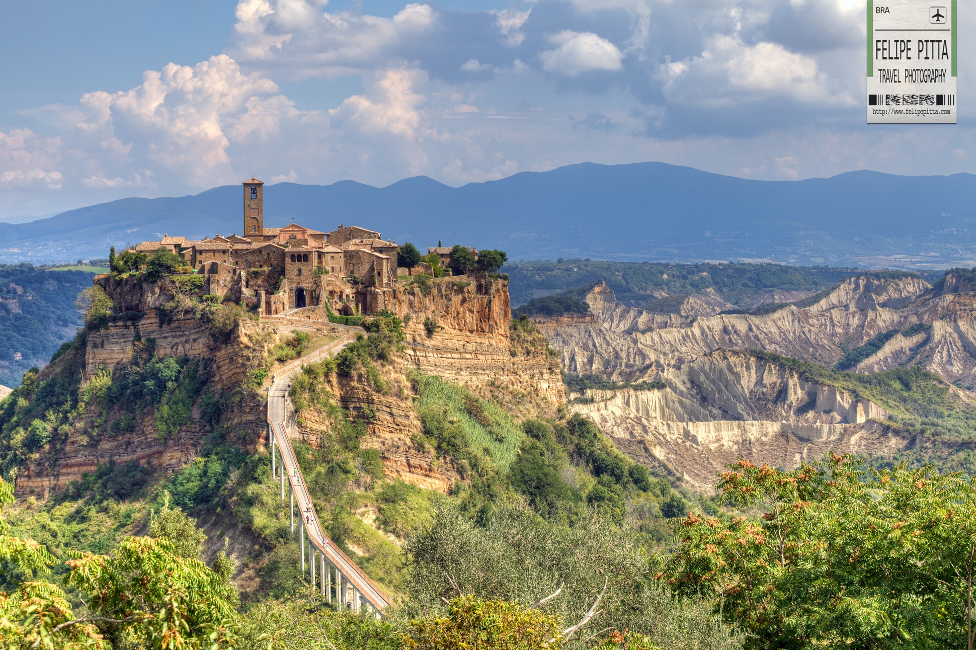 Civita di Bagnoregio Hill Cliff Mountain Italy