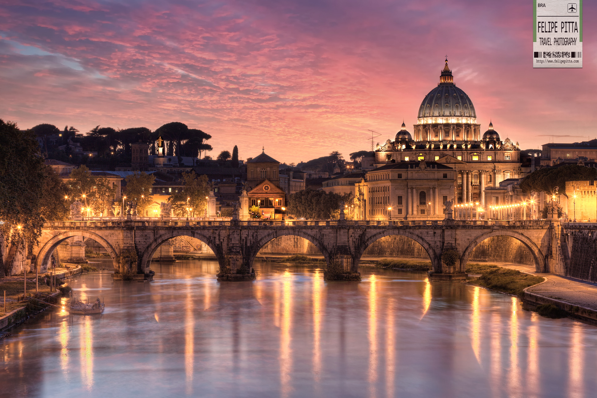 St Peter Basilica Vatican City Rome Italy Sunset